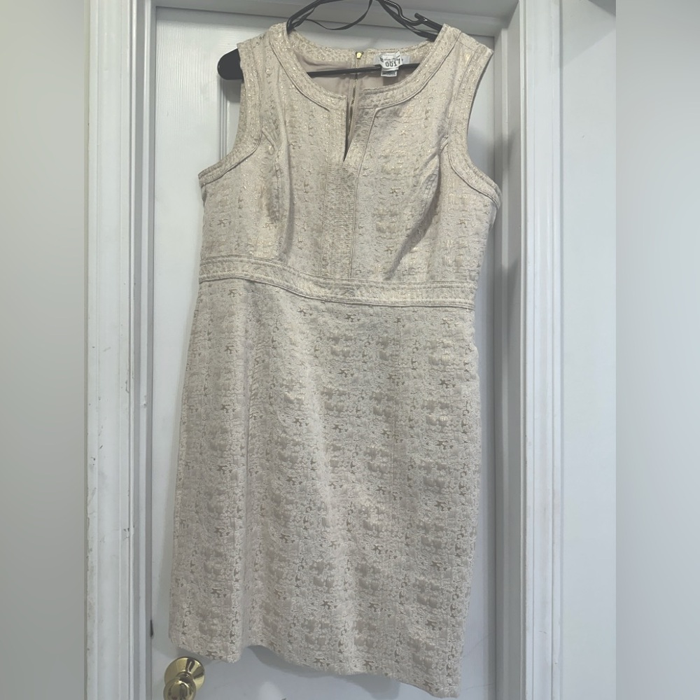 Cream and Gold Day Dress